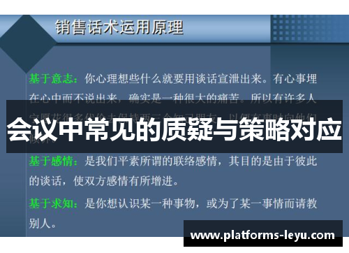 会议中常见的质疑与策略对应