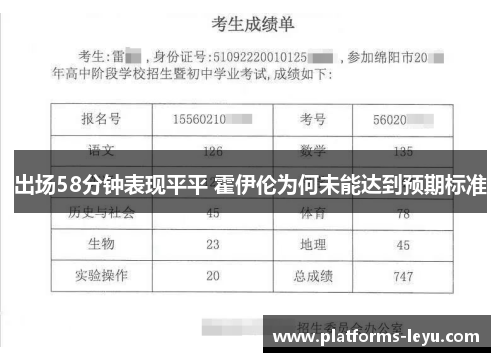 出场58分钟表现平平 霍伊伦为何未能达到预期标准
