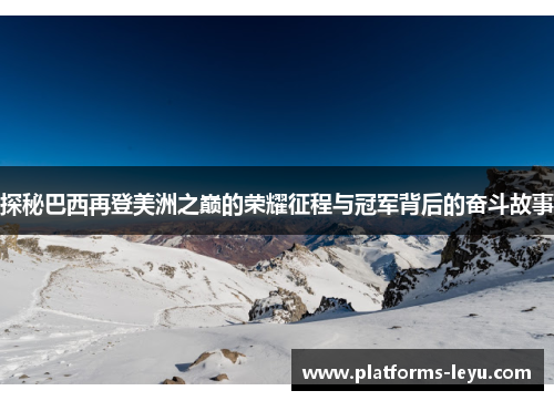 探秘巴西再登美洲之巅的荣耀征程与冠军背后的奋斗故事