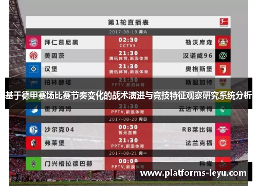 基于德甲赛场比赛节奏变化的战术演进与竞技特征观察研究系统分析 基于德甲赛场比赛节奏变化的战术演进与竞技特征观察研究系统分析